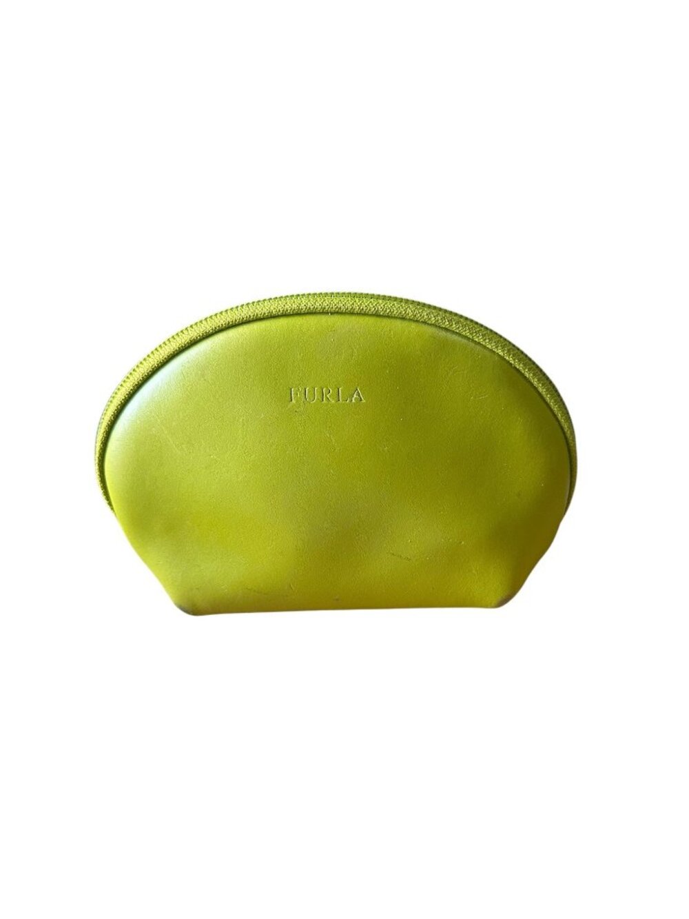 Furla Leather Zip Around Case, Green